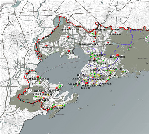 青島市城市綠地系統規劃（2007-2020）